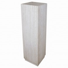 Square travertine pedestal